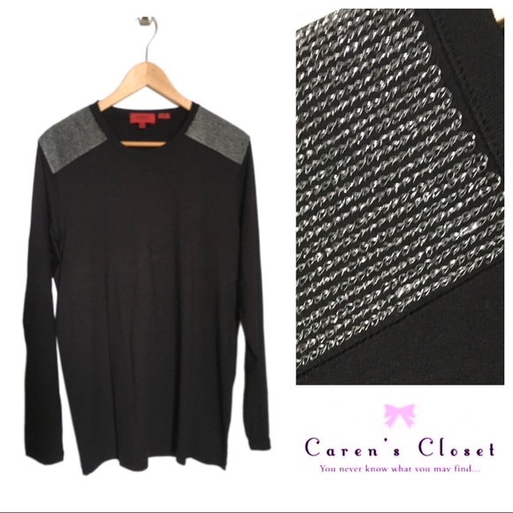 Hugo Boss Other - NWOT Hugo Boss Silver Chainlink Black T-shirt